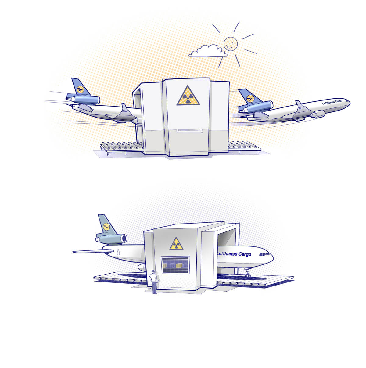 Editorial-Illustrationen für Lufthansa-Mitarbeitermagazin
