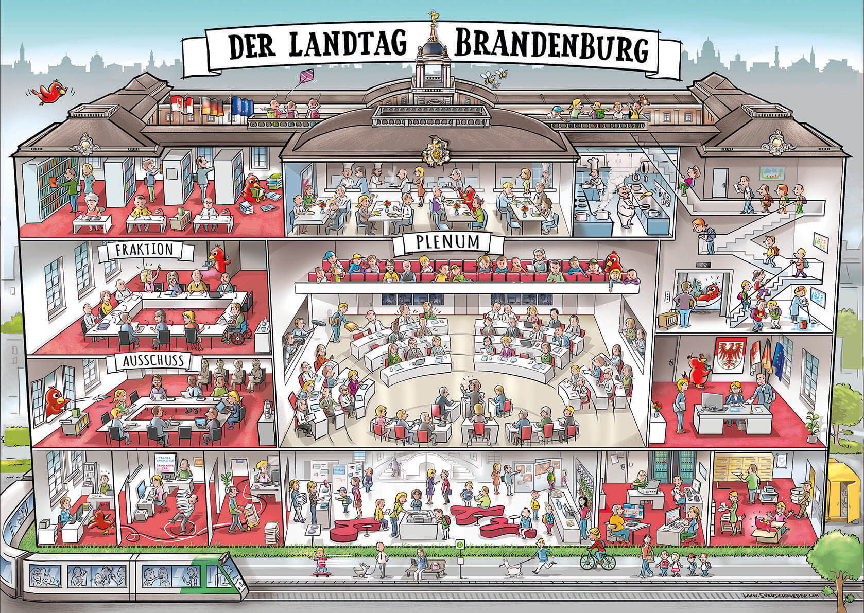 Wimmelbild / Brandenburger Landtag