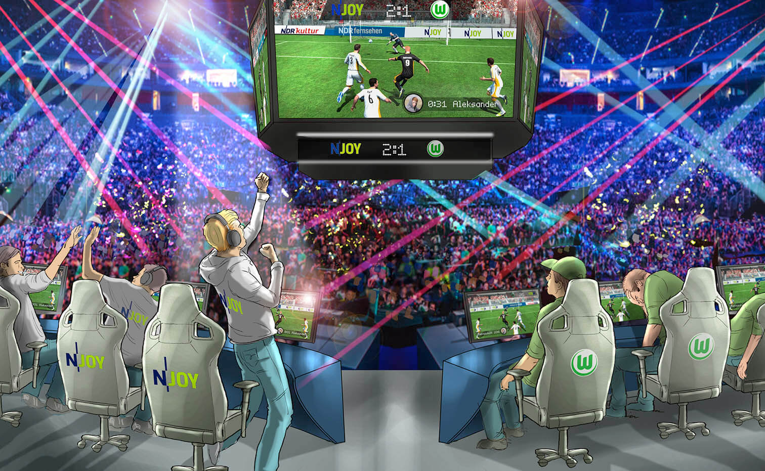 Layout-Illustration gaming e-sports